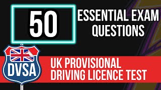 UK Provisional Driving License Test DVSA 50 Essential Exam Questions [upl. by Zaccaria248]