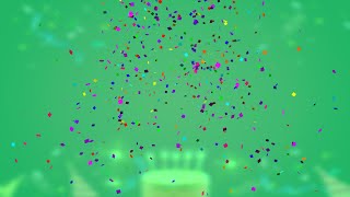 Confetti Birthday Green Screen l Confetti Birthday l Confetti Party Green Screen l Full HD [upl. by Torrance]