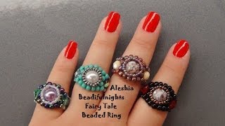 Fairy Tale Beaded Ring Tutorial [upl. by Zeugirdor9]