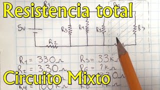 ¿Como calcular una resistencia total en un circuito mixto  La Electronica [upl. by Audwin812]