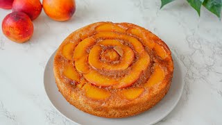 The Perfect Summer Dessert Nectarine Upside Down Cake Recipe  StepbyStep Tutorial [upl. by Dannon]