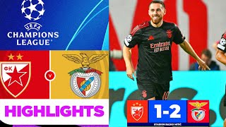 Red Star Belgrade vs Benfica 12 Highlights  UCL 2024  SL benfica vs crvena zvezda resumo [upl. by Yennaiv]