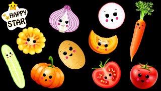 Cutting Vegetables Dance Party  Cartoon Dance Video  Happy Star Dancing [upl. by Matty683]