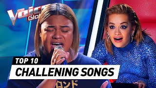 HARDEST SONGS to sing in The Blind Auditions on The Voice [upl. by Aneris]