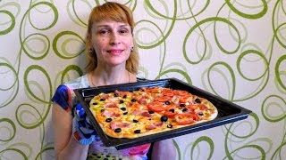 Домашняя пицца в духовке Простой рецепт пиццы вкусно и быстро [upl. by Saunder495]