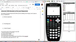 Using the TI 84 Calculator to find Loan Repayments [upl. by Acireit]