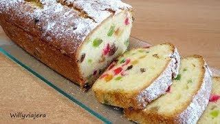 PLUM CAKE 🍰DE FRUTAS CONFITADAS Y RON🍰😋 Dulce navideño😋 [upl. by Aber91]