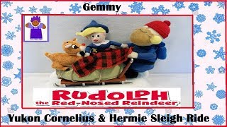 2009 Rudolph the Red Nosed Reindeer Yukon Cornelius Sleigh Ride Plush By Gemmy [upl. by Zane]