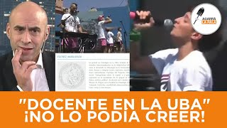 DESCUBRIERON QUE LA CANTANTE DE quotSUDOR MARIKAquot ES DOCENTE EN LA UBA Y EL PELADO TREBUCQ QUEDÓ HELADO [upl. by Kalmick]