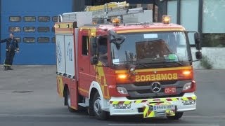 ALARMIERUNG IN MADRID  LÖSCHFAHRZEUG RÜCKT AUS  Coche CO121 Bomberos Madrid Parque 12 [upl. by Nayr]