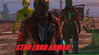 Fallout 4 Star Lord Armor Mod Showcase [upl. by Weikert496]