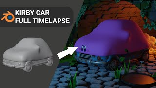 Kirby Car in 3D  Full Blender Modeling Timelapse [upl. by Whallon]