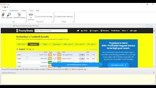 Scraping Footystatsorg for Yesterdays match data  WebHarvy [upl. by Bili]