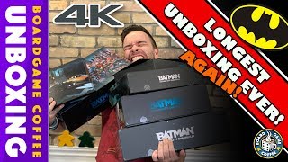 Batman Gotham City Chronicles 4k Unboxing with Board Game Coffee [upl. by Puglia]