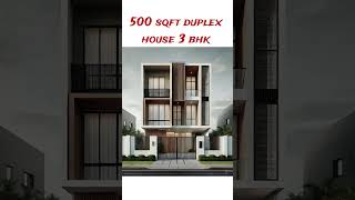 500 saft duplex house design 3 bhk  2 floor house   20 × 25 house elevation under 10 Lacs [upl. by Meggy941]