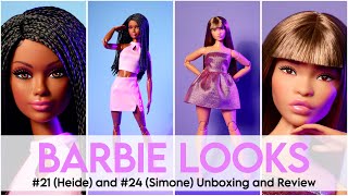 BARBIE LOOKS 21 AND LOOKS 24  Heide  Simone Unboxing and Review [upl. by Lissy]