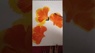 Super art😱One stroke painting 😍 flower painting 🖌️ art viralshort painting youtubeshorts [upl. by Rhoda]