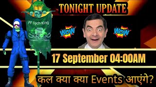 17 September Tonight Update Video  Free Fire Tonight Update Today  Free Fire Tonight Update Video [upl. by Nooj]