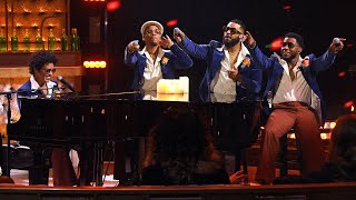 Bruno Mars Anderson Paak Silk Sonic Leave The Door Open Live from the iHeartRadio Music Awards [upl. by Hilary]