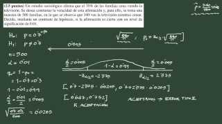 8 Ejercicio 3 contraste de hipótesis proporción bilateral [upl. by Notnirt]