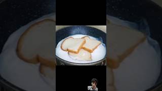 A delicious dessert recipe with bread in boilling hot milk cooking​ shorts​ food​ recipe [upl. by Nilorac]