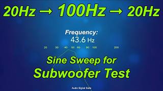 Bass Test 20 ➔ 100 ➔ 20 Hz Sweep BASS TEST [upl. by Hadsall]