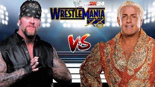 WWE 2K24 THE UNDERTAKER VS RIC FLAIR NO DISQUALIFICATION MATCH [upl. by Shute982]