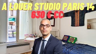 A louer studio à Paris 14 à 630€ charges comprises home tour paris  appartement tour [upl. by Shanleigh]