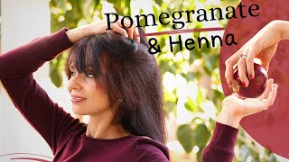 Covering My Gray Hair With Henna and Pomegranate  Deep Red Henna Color amp No Orange Tones [upl. by Beitnes]