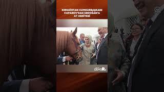 Kırgızistan Cumhurbaşkanı Caparov’dan Erdoğan’a at hediyesi shorts [upl. by Ahtnamas]