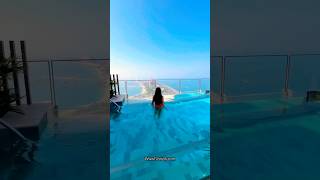 travel sunset santorini beach santorinivibes love dubai flytriply vacation [upl. by Katleen]