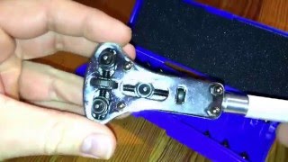 Armbanduhr Gehäuseöffner UhrenGehäuseöffner Schraubendreher für Uhren mit Schraubböden unboxing [upl. by Misaq]