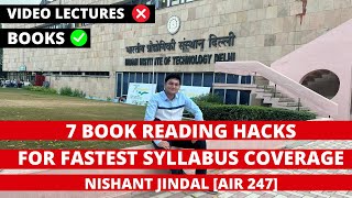 7 Book Reading Hacks For Fast Syllabus Completion  realnishantjindal jee2024 iitmotivation [upl. by Rahsab]