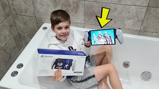 My 10 Year Old Kid Unboxing His NEW Ps5 Portal Reaction amp Review Opening His Birthday Present [upl. by Heloise114]