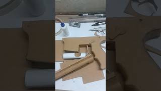 Working on m4 carbine cardboard craft m4 gun [upl. by Ecahc837]