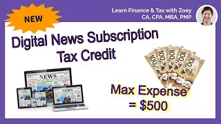 Digital News Subscription Tax Credit  How to claim this new nonrefundable tax credit [upl. by Inaflahk]