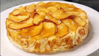 TARTA de MANZANA RICA Y FÁCIL SIN AZÚCAR CON 3 INGREDIENTES RAPIDÍSIMA EN 5 MINUTOS👌SÚPER CREMOSA [upl. by Hilten]