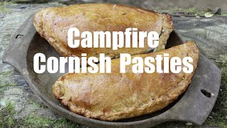 Campfire Cooking  Cornish Pasties Baked in a Reflector Oven [upl. by Aidole642]