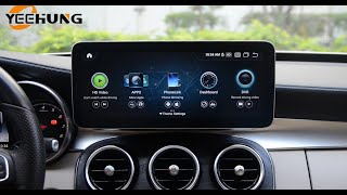 How to install Mercedes C Class W205 NTG50 YEEHUNG 123 quotCarPlay Android auto screenGLC X253 Same [upl. by Carn]