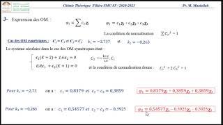 Chimie Théorique S5 Série4 TD10 [upl. by Oicneconi]