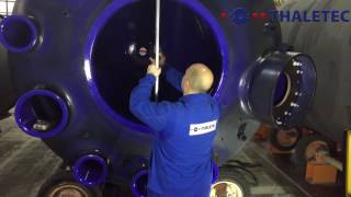 THALETEC Quality assurance  Dimensional checking of the length of a glasslined reactor [upl. by Pansie]