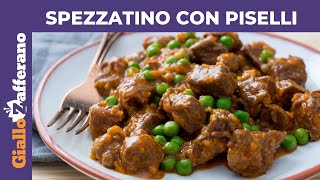 SPEZZATINO CON PISELLI  Ricetta facile [upl. by Attelocin]