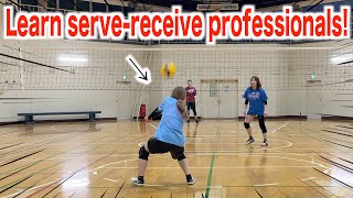 Learn tips from a serve receive professional【volleyball】 [upl. by Kirre]