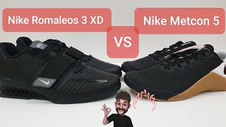 Nike Romaleos 3 XD VS Nike Metcon 5 Training Shoes crossfit [upl. by Gar862]