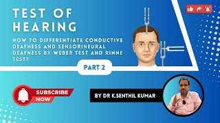 How to differentiate Conductive deafness and Nerve Deafness by Weber and Rinne Test [upl. by Naerad]