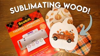 HOW TO SUBLIMATE ON WOOD LAMINATING POUCH HACK [upl. by Latoniah]