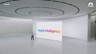 Apple WWDC Tim Cook unveils Apple Intelligence platform in big generative AI reveal [upl. by Nesnar]