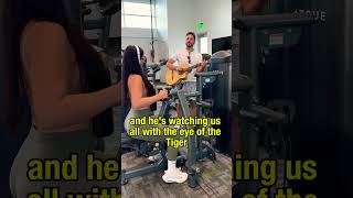 Serenading cute girls at the gym ☺️🎸 funny rocky [upl. by Asilegna]