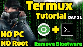 How to Remove Bloatware From Android Without Root And Pc using termux  Termux  2023 [upl. by Charleton]