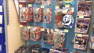 WWE FIGURE HUNT Whirlwind of Walmart stores Mattel wrestling action figures aisle review [upl. by Olaznog235]